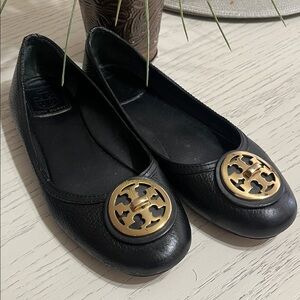 Tory Burch Black Flats